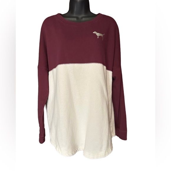 PINK Victoria's Secret Tops - Victoria's Secret Pink Nation long-sleeve crewneck sweatshirt